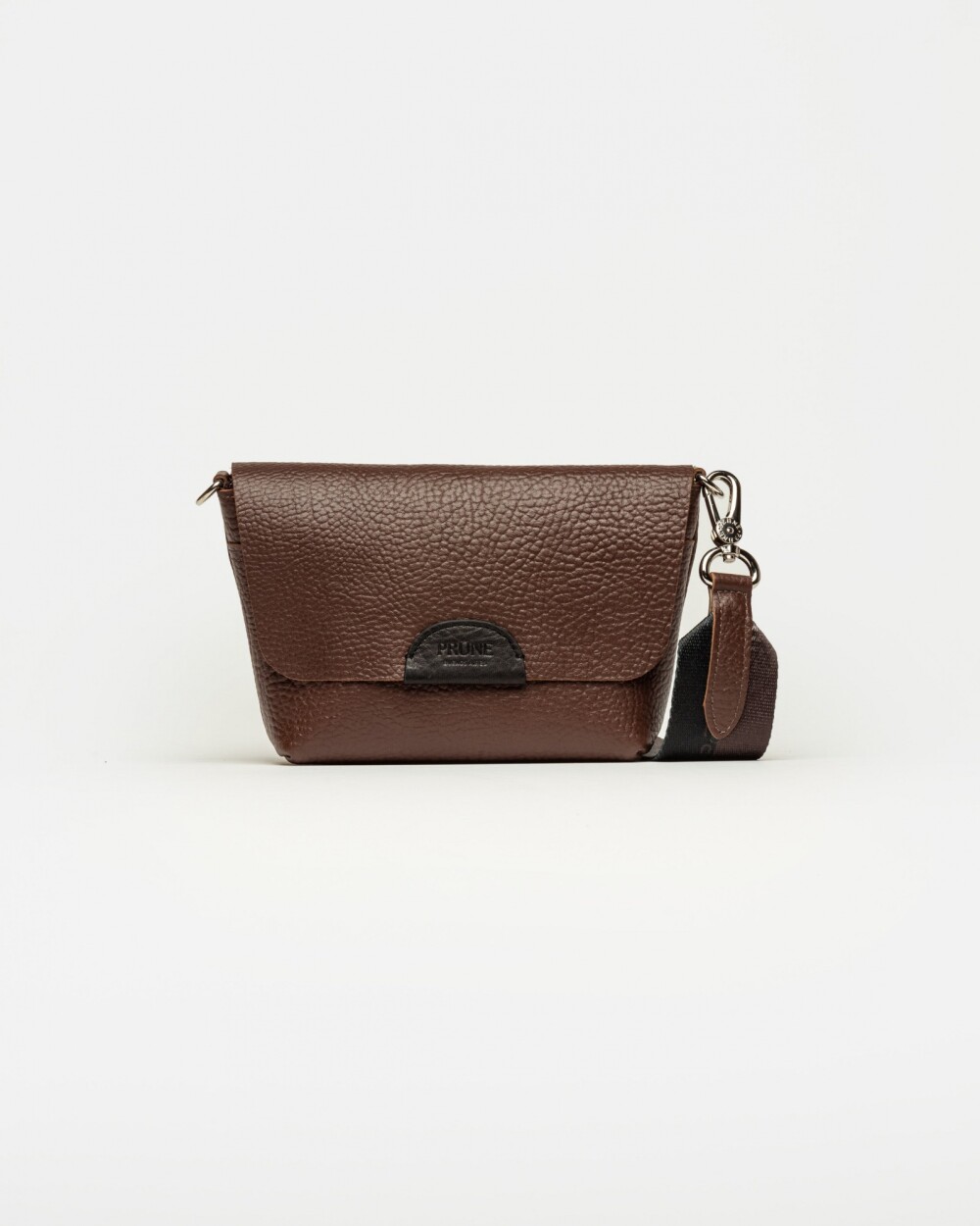 Mini bag Nina en cuero graneado Marron