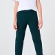 PANTALÓN DEPORTIVO INFANTIL UNISSEX CON FELPA VERDE