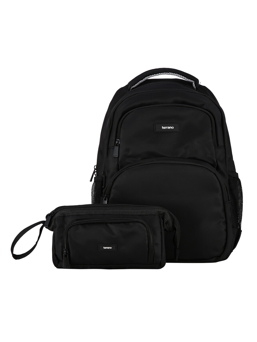 Kit Mochila y Cartuchera Quid AirFlow - Negro 