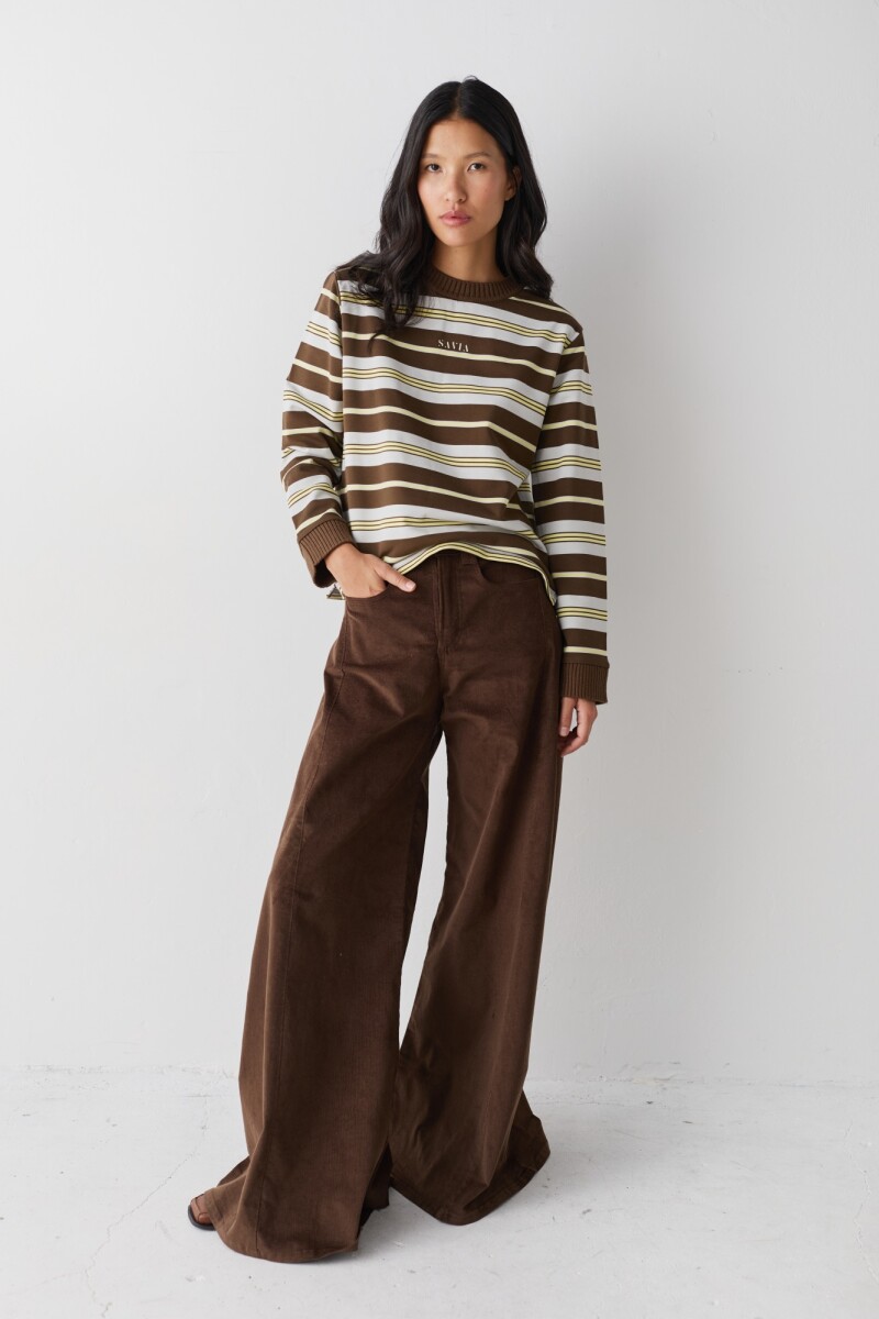 PANTALON WIDE XL CORDEROY Chocolate