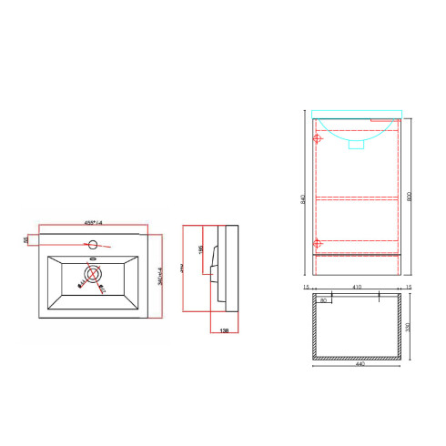 Mueble Baño Angioni Blanco Con Bacha BLANCO