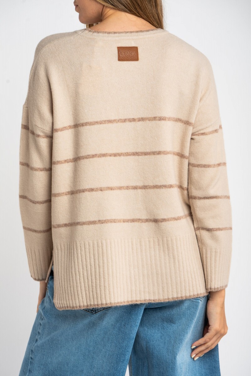 Sweater Rayado Mocha