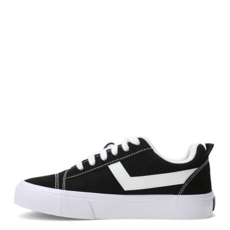 Championes Unisex PONY Championes Casual Lona Gamuza Negro - Blanco