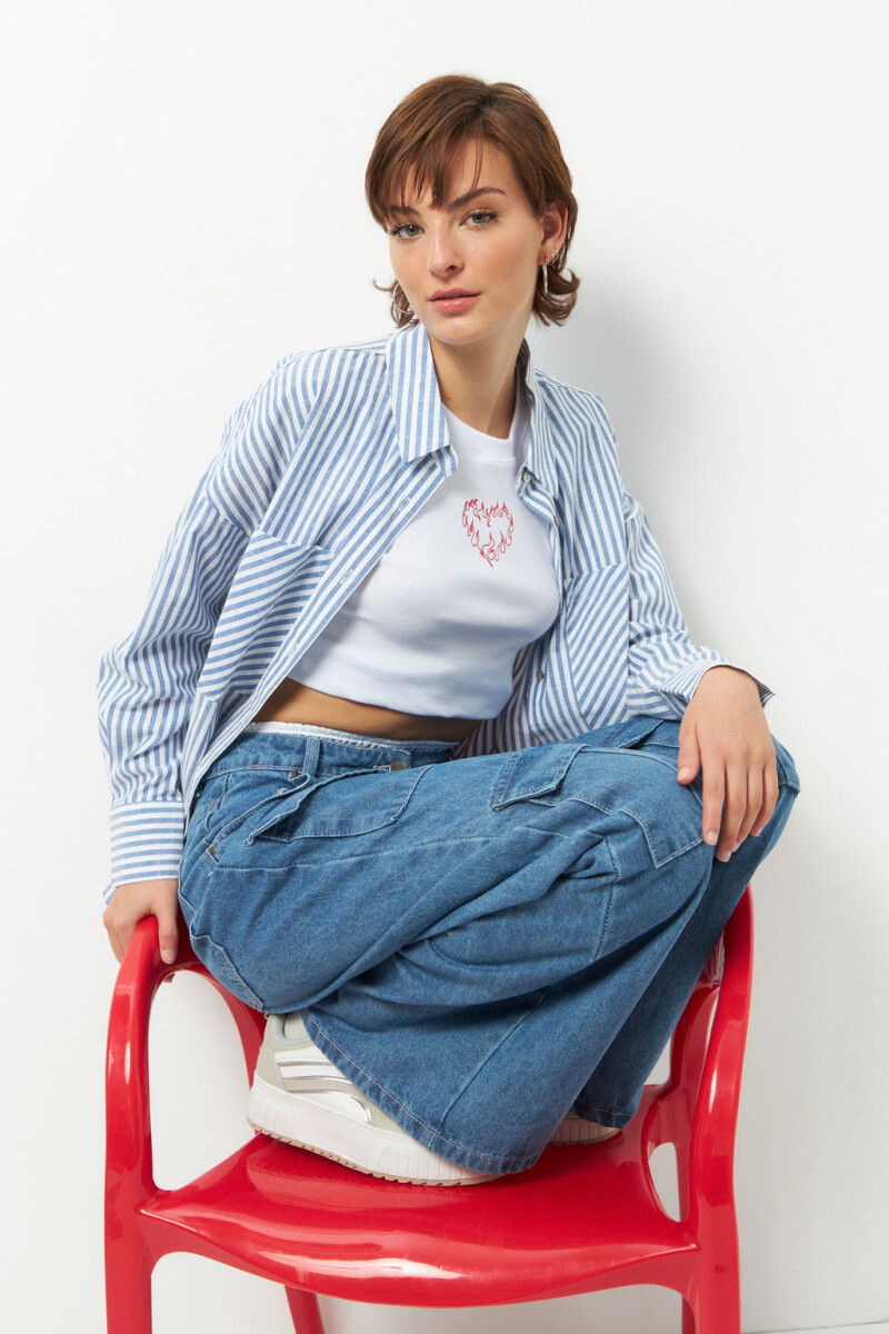 PANTALÓN POKETSA Azul