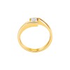 Anillo Solitario cuadrado-Oro bajo-Piedra zirconia-AN8021 conpiedra