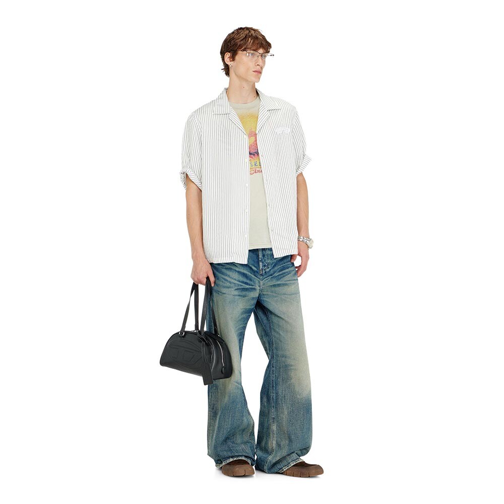 Camisa Para Hombre S-Mac-Efbv Blanco/Gris