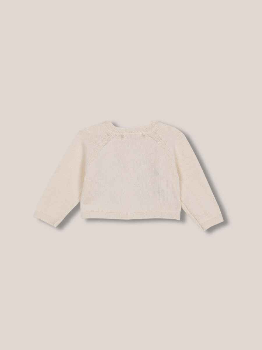 Chaqueta Con Bordados Crudo