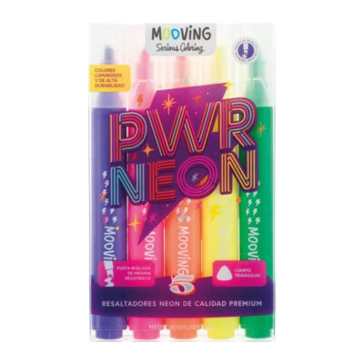 Resaltadores PWR Neón Mooving x5 Resaltadores PWR Neón Mooving x5