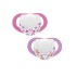 Set x2 chupetes chicco 6 a 12m rosado