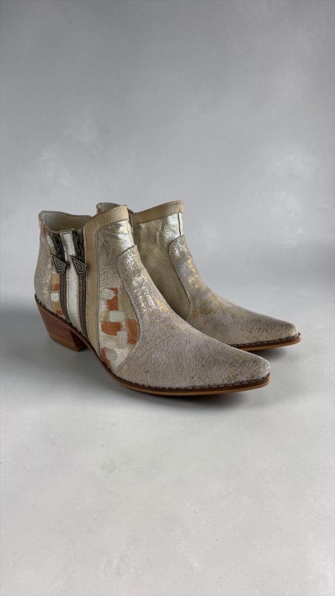Bota Eva Gold Combinada Con Jaspeado Dorado Y Arte 