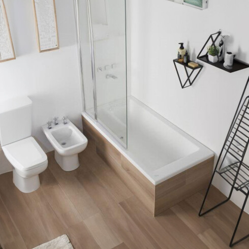 BAÑERA SIMPLE DE 140X75X40CM BLANCO BRILLO BLANCO