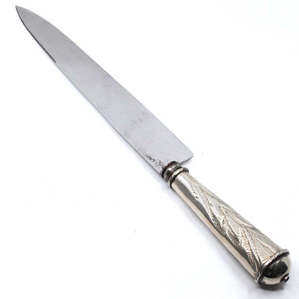 Cuchillo cabo de plata Frank Wenk Solinger. Usado Cuchillo cabo de plata Frank Wenk Solinger. Usado