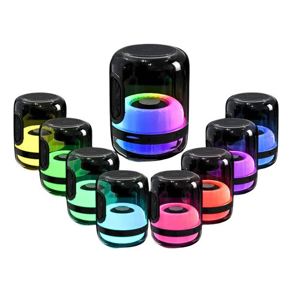 Parlante bluetooth elegante con luces Rgb Parlante bluetooth elegante con luces Rgb