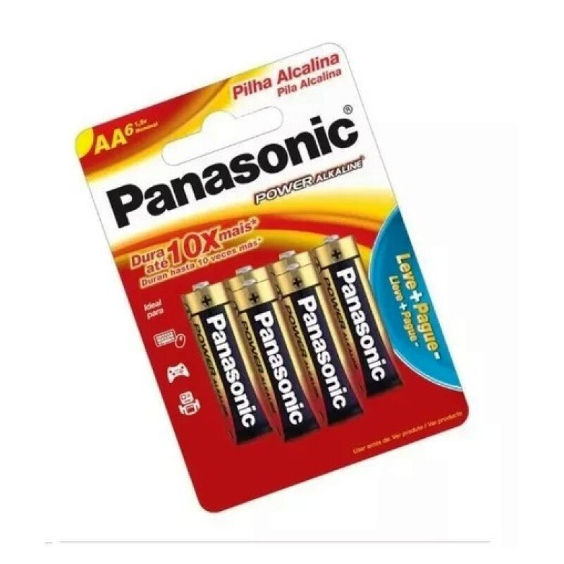 Pila PANASONIC AA Alcalina x 6 Unidades Pila PANASONIC AA Alcalina x 6 Unidades