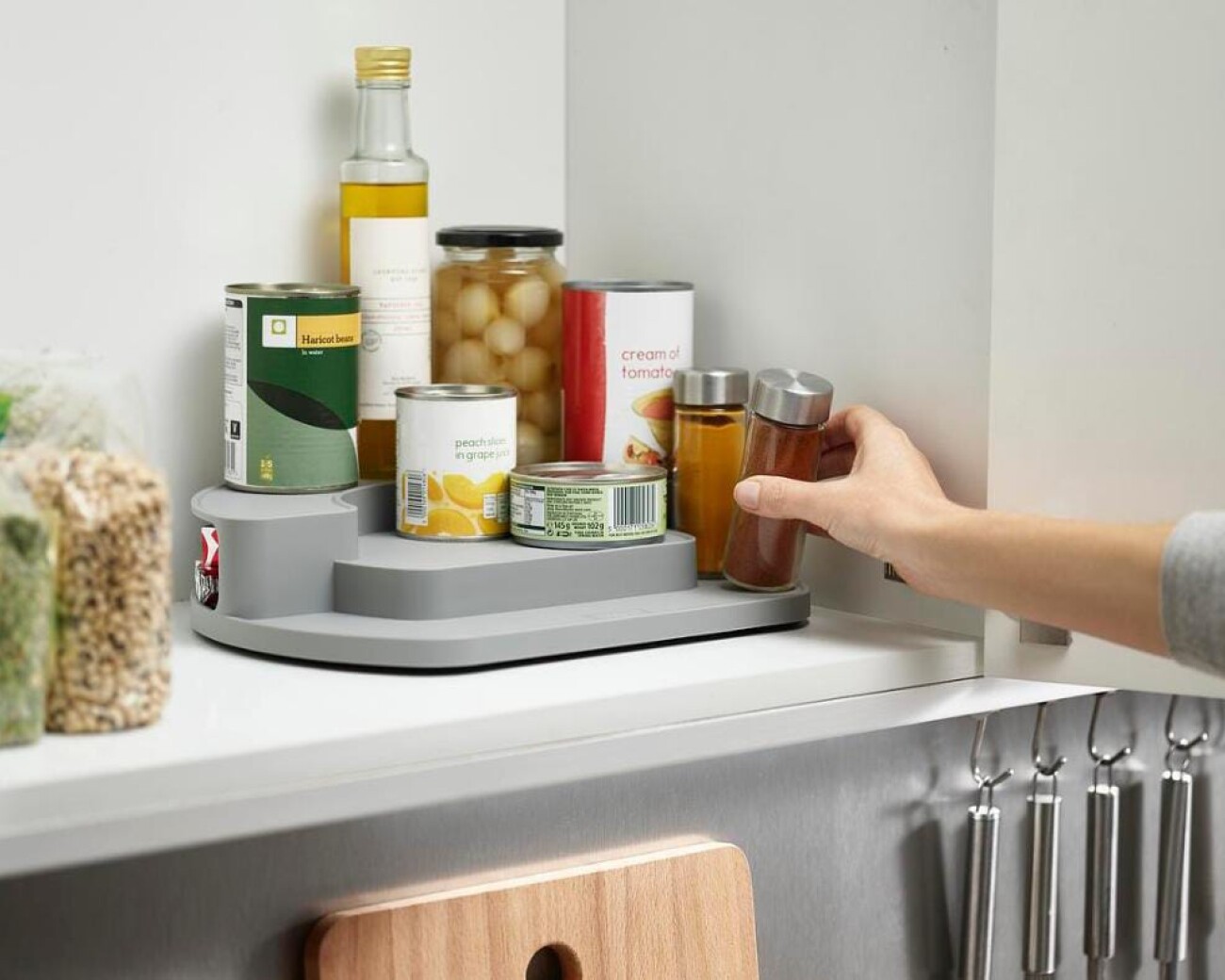 Organizador giratorio CupboardStore™ (gris) Organizador giratorio CupboardStore™ (gris)