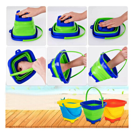 Set X3 Baldes Plegables Playa Arena Multifuncional Set X3 Baldes Plegables Playa Arena Multifuncional