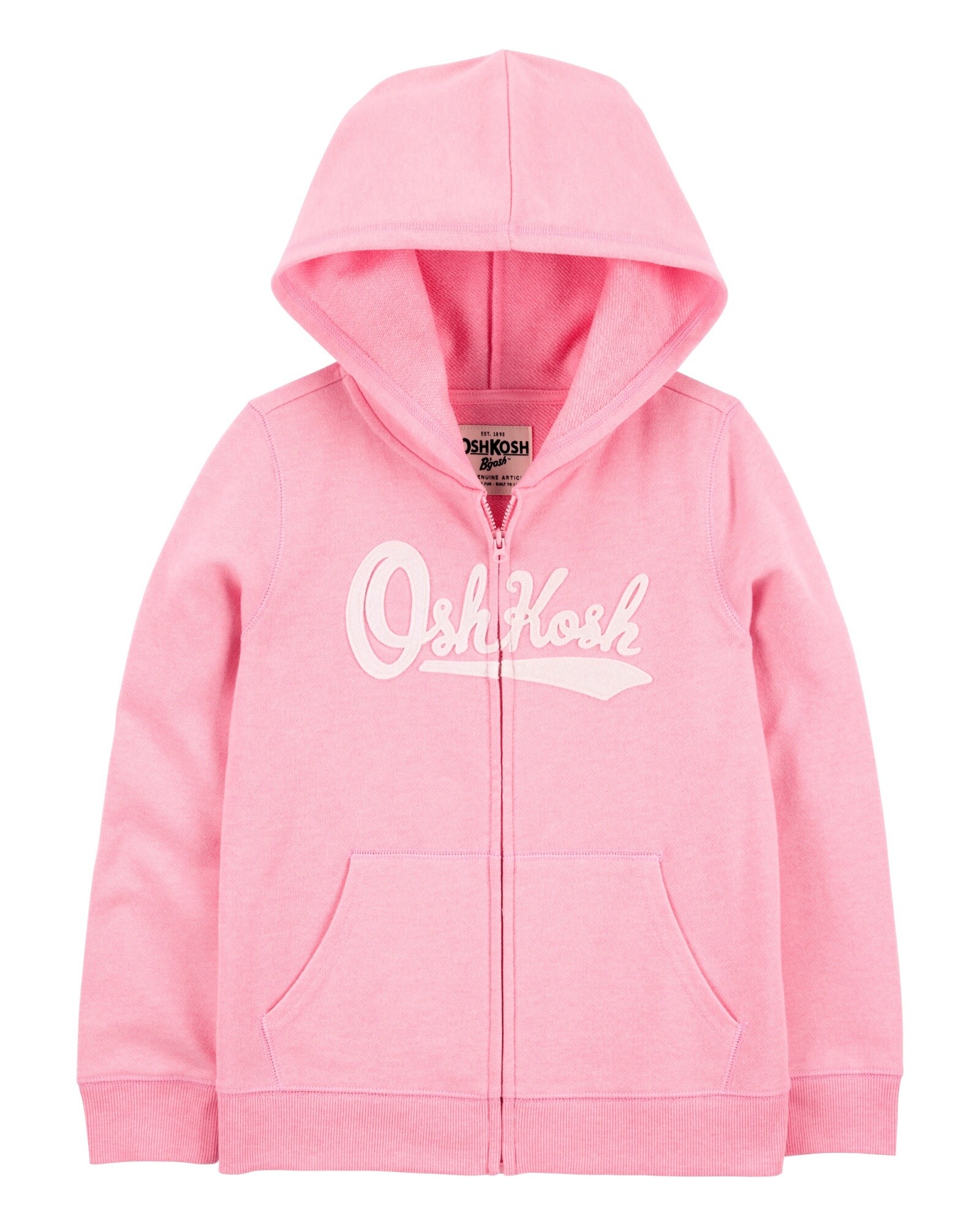 Campera de algodón, con capucha y logo Sin color