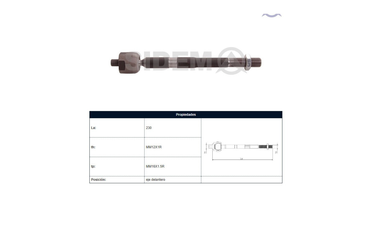 Mate Citroen C-Elysee, Peug 301 12-25 Der/Izq Mate Citroen C-Elysee, Peug 301 12-25 Der/Izq