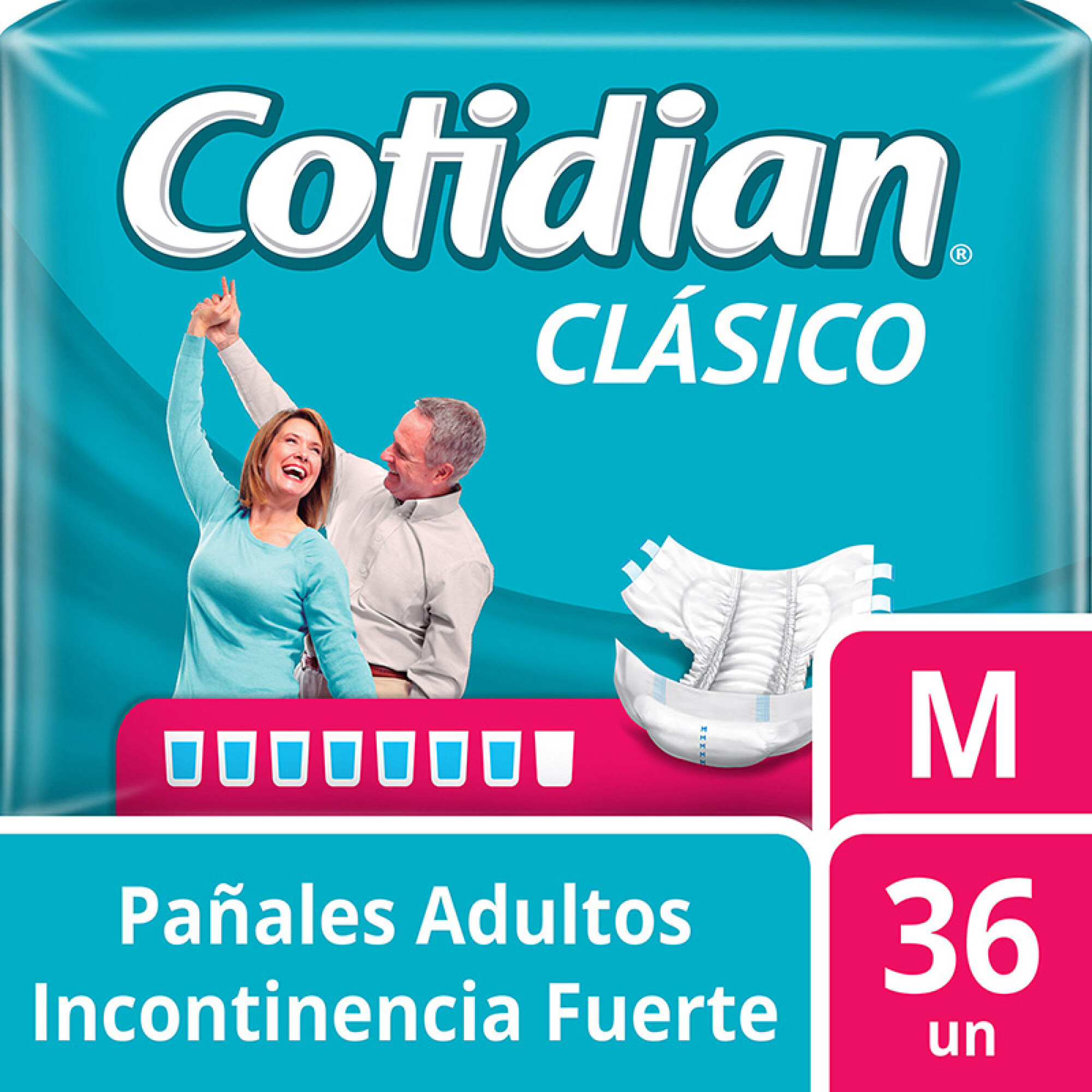 Cotidian clásico pañales para adultos x36 - Talle M — Farmacia Don Bosco