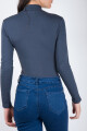 Body polera algodón elastano Azul