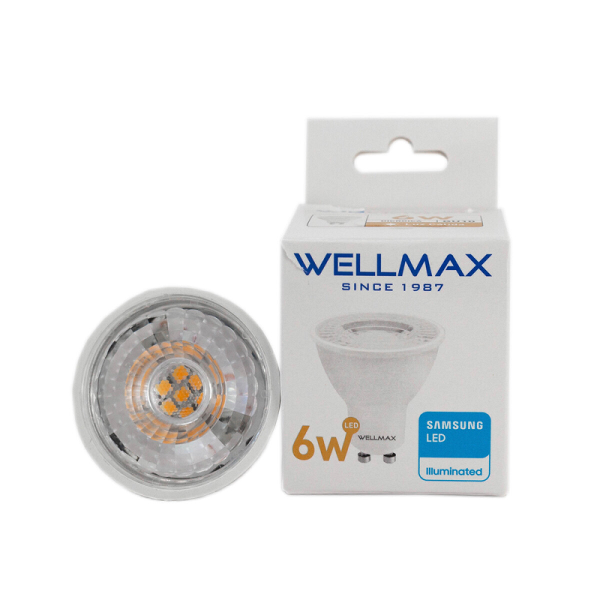 LAMPARA LED DICROICA 6W (EQUIVALE 35W) GU10 CALIDA WELLMAX + 