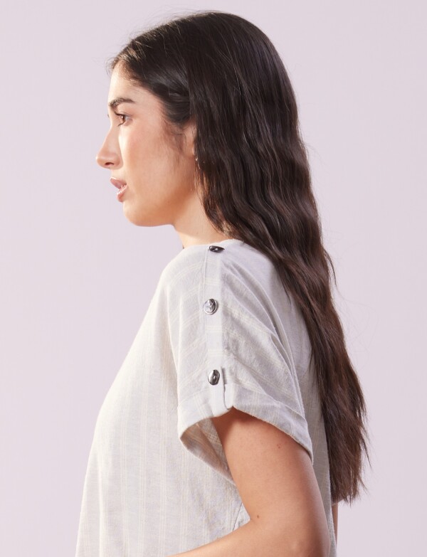 Blusa Lino Botones MULTI/CRUDO