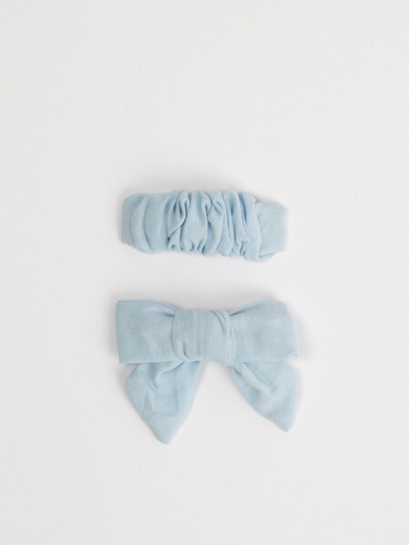 Set x 2 scrunchie y moña Rosa Pastel