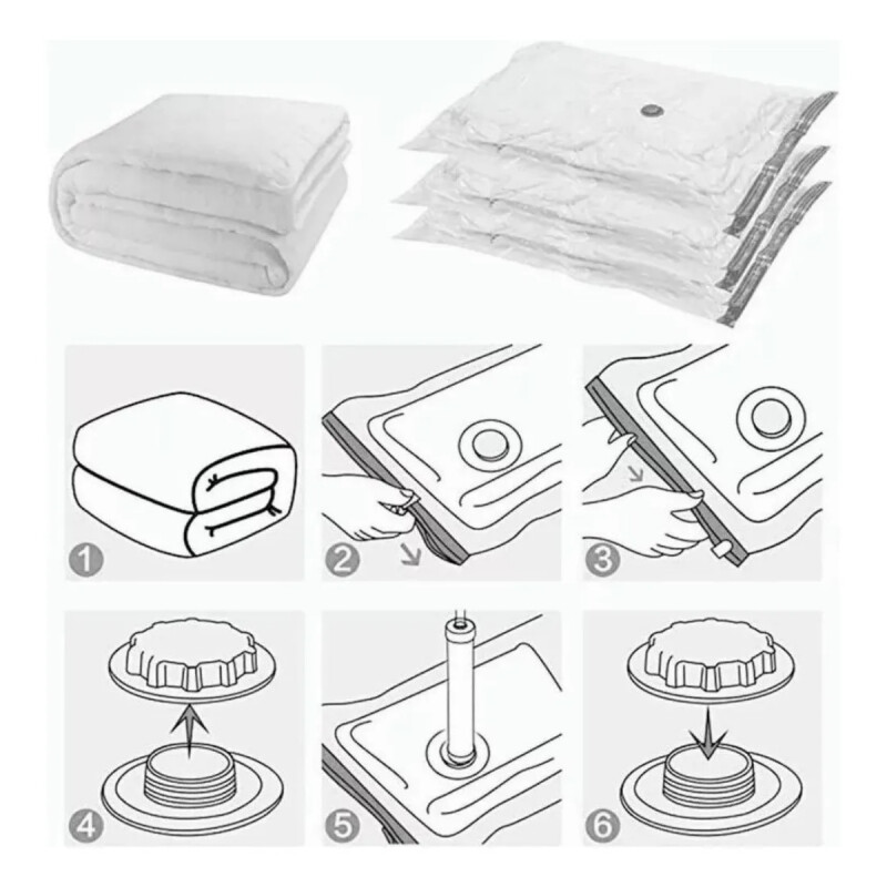 Set x2 Bolsa al vacío para ropa G TRANSPARENTE