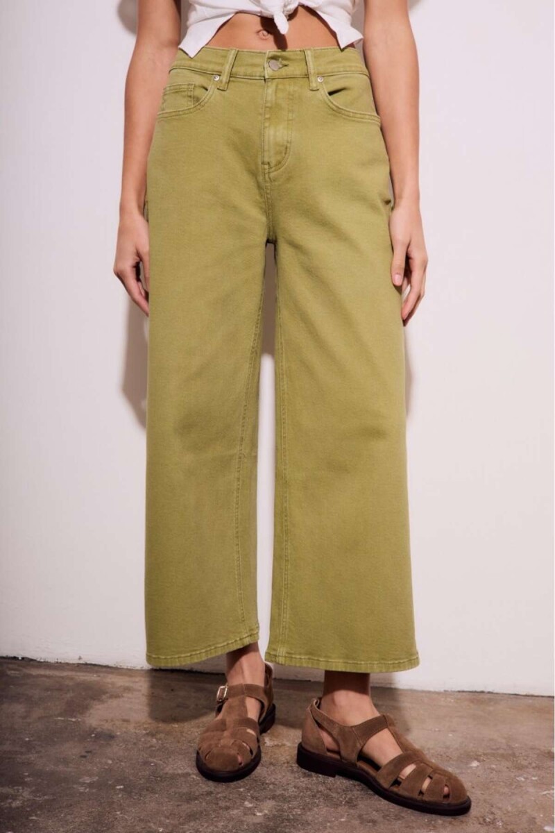 Jean Wide Lavado - Oliva 