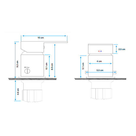 GRIFERIA DE BIDET MONOCOMANDO CROMO AQUALIA TRENTO 000