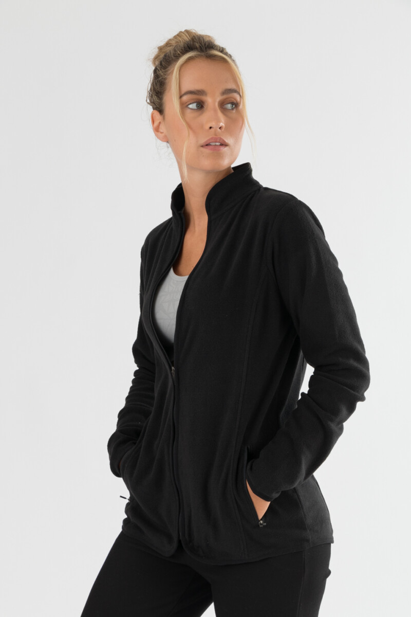 Campera polar deportiva Negro