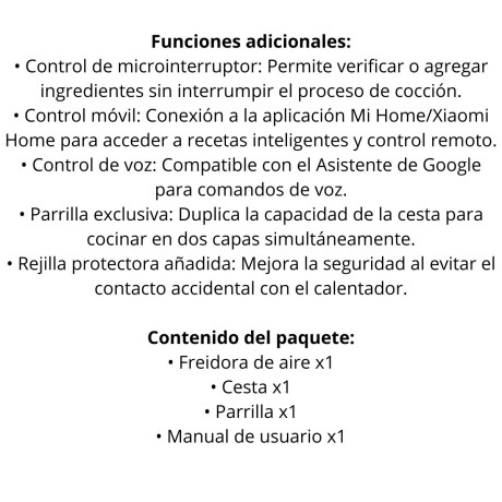 Freidora Smart Xiaomi 4.5L V01