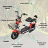 Moto Electrica Gogreen Style 350W Autonom. 25Km 30KM/H Rod10 Variante Color Rojo