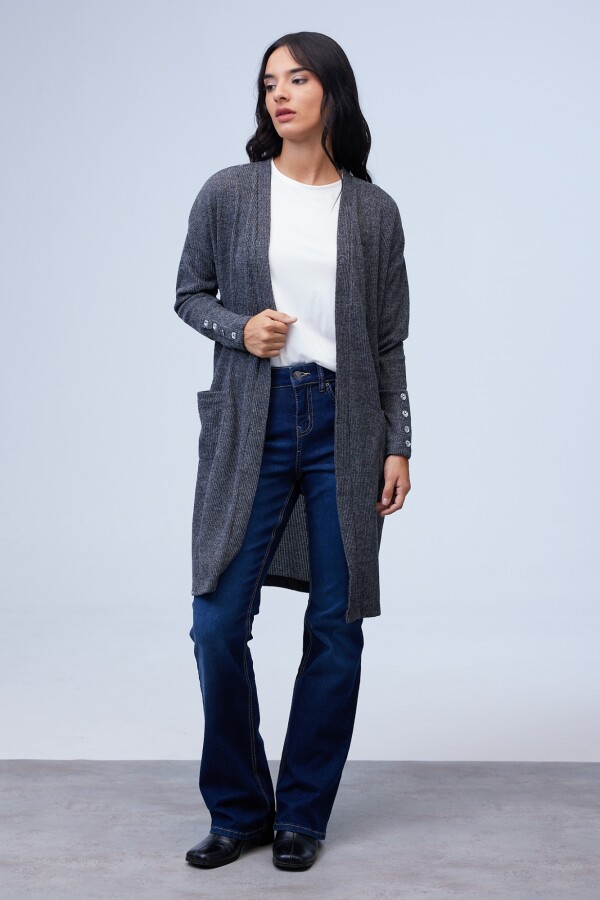 Cardigan Botones GRIS OSCURO