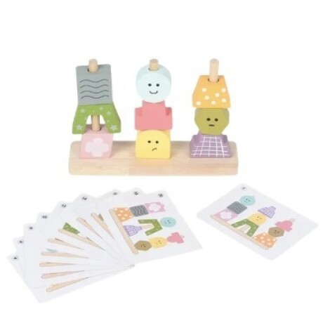 Bloques Apilables De Madera Con Cartas Bloques Apilables De Madera Con Cartas