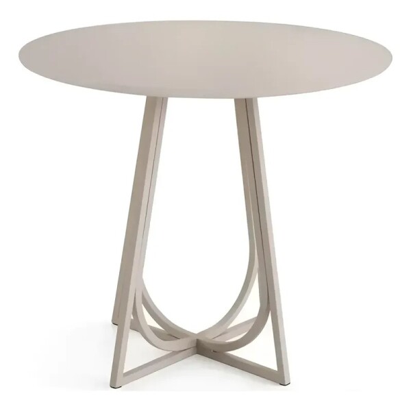 MESA COMEDOR REDONDA - TAPA DE MADERA Y PIE EN BLANCO OPACO - 70cms MESA COMEDOR REDONDA - TAPA DE MADERA Y PIE EN BLANCO OPACO - 70cms