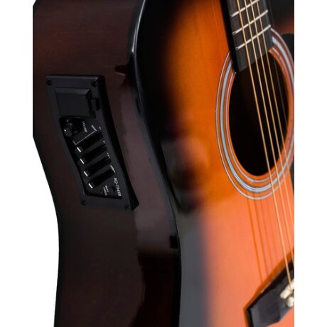 Guitarra Electroacústica Memphis 964 con ecualizador de 4 bandas y cuerdas de acero Sunburst