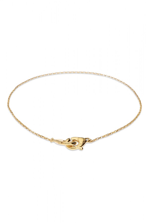 COLLAR BAÑADO EN ORO 18K CON DETALLE DE MOSQUETÓN ENTRELAZADO Colgante