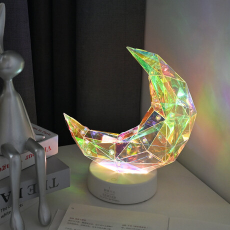 Lámpara Veladora Media Luna Holográfica Lámpara Veladora Media Luna Holográfica