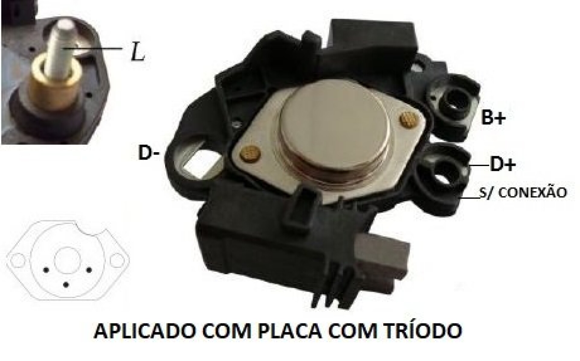 REGULADOR VOLTAJE CHEVROLET ALT.VALEO CORSA-S10=IK.5820 NOSSO 