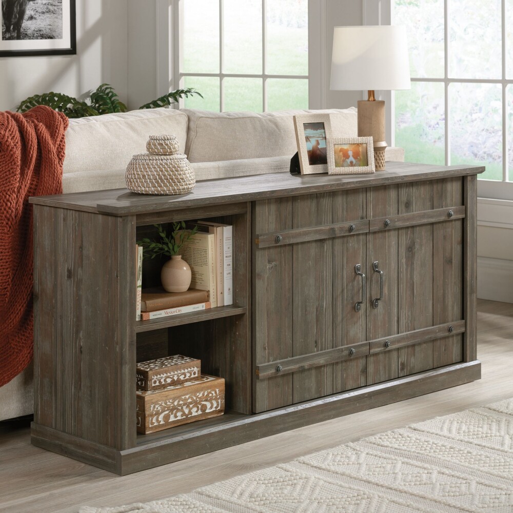 Rack para TV 70" Puertas corredizas - Sauder - Credenza Marrón Oscuro