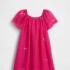 V-TULLE SEQUIN DRESS BRIGHT BEET