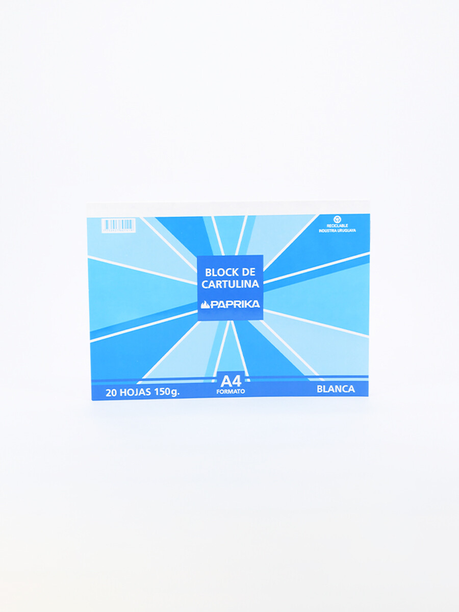 BLOCK A4 CARTULINA BLANCA - BLANCO 
