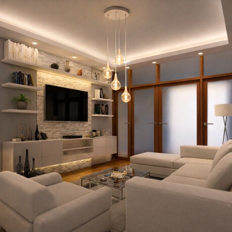 Colgante led de suspender con 4 esferas flotantes 20W Colgante led de suspender con 4 esferas flotantes 20W