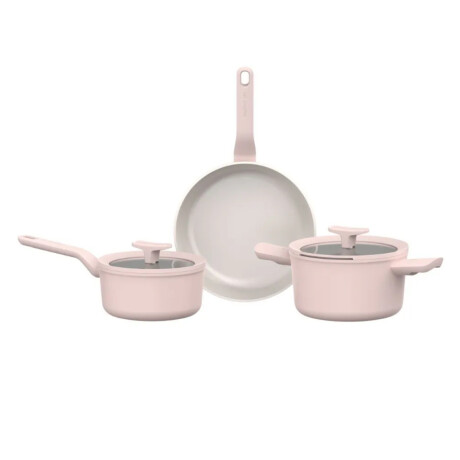 Juego de Bateria 3 Piezas Aluminio Reciclado Rosa Berghoff Juego de Bateria 3 Piezas Aluminio Reciclado Rosa Berghoff