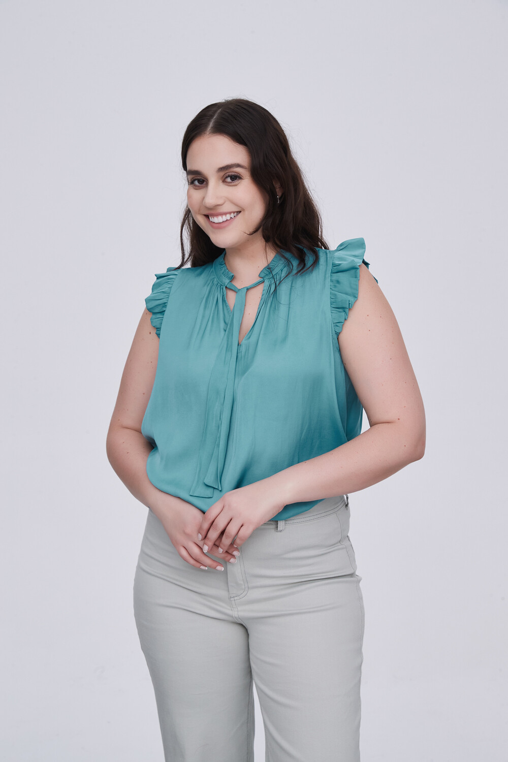 Blusa Daneb Verde Azulado