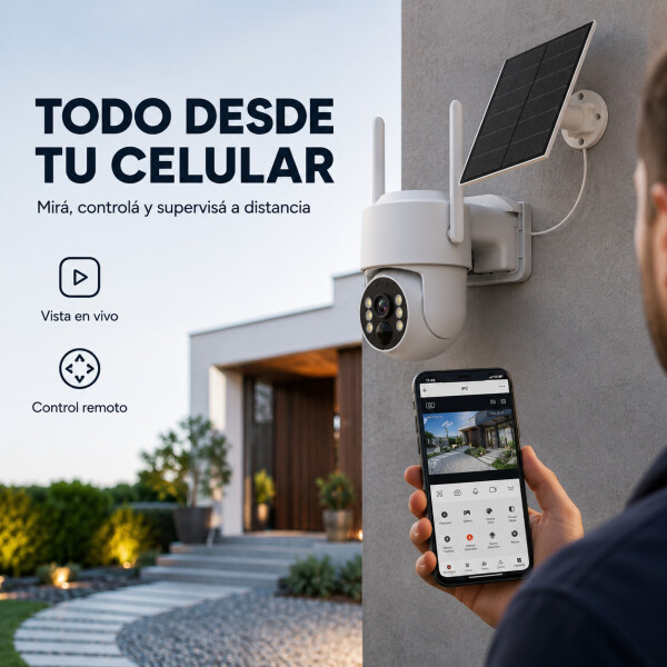 Cámara de Seguridad G-Power PTZ 4G Solar 4MP IP66 Blanco