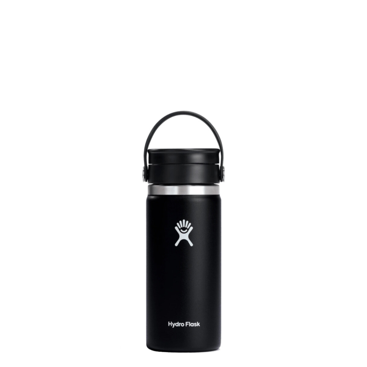 Botella Hydro Flask 16 Oz Wide Mouth W/ Flex Sip Lid - Negro 