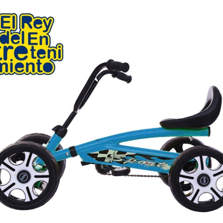Auto A Pedal Cuatriciclo Reforzado Calidad Moto Kart Azul