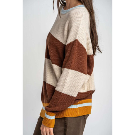 Sweater Rayado Chocolate
